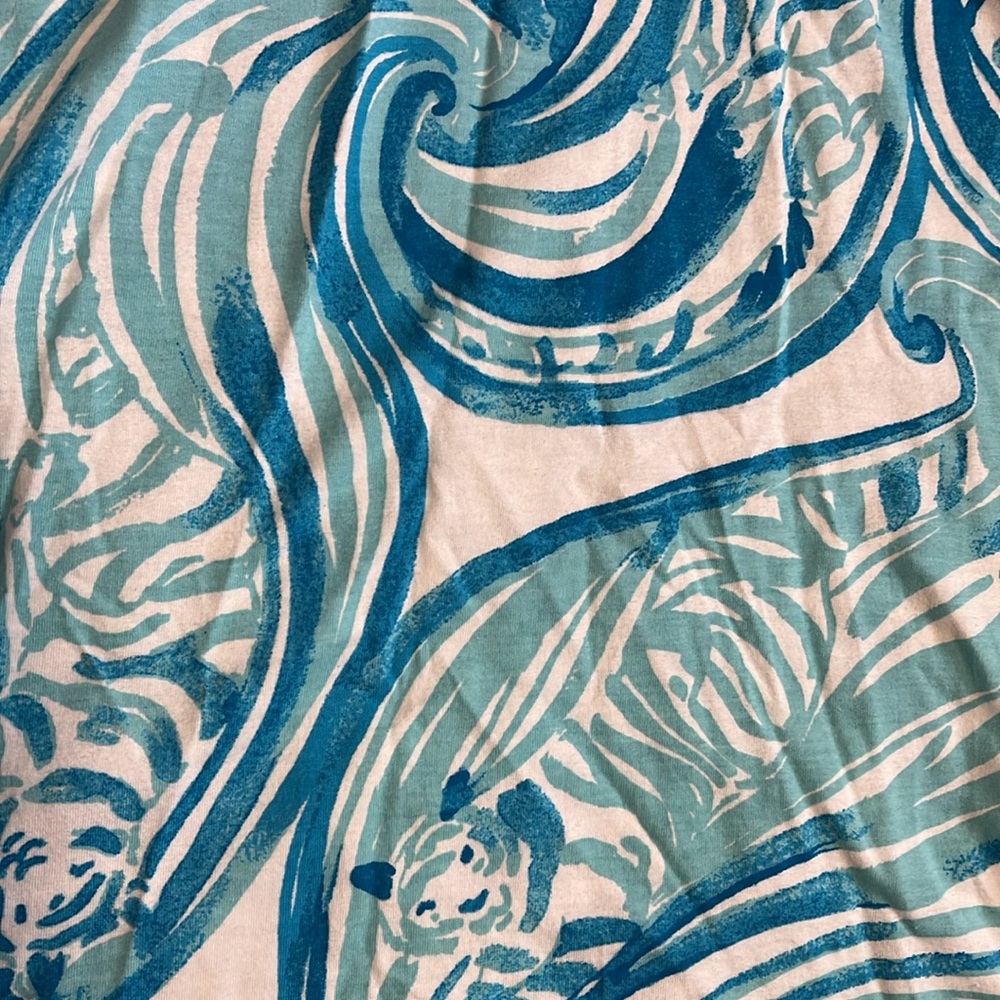 Lilly Pulitzer Marlina Sea Ruffles Dress Blue & White 3/4 Sleeve Size XS Pima Co - Picture 5 of 9